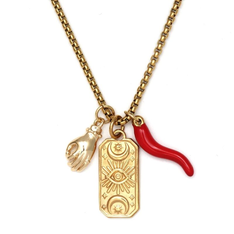 Italian Red Horn Necklace