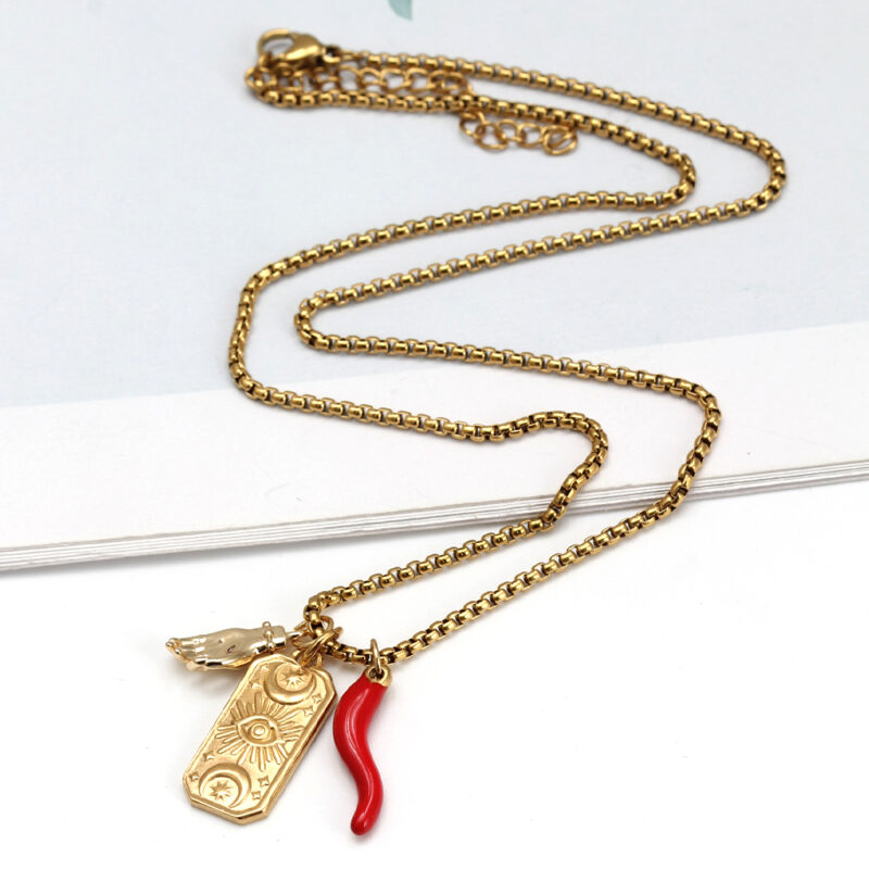 Italian Red Horn Necklace